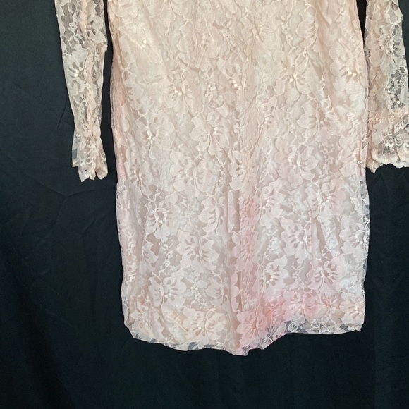 Vintage 60s baby pink lace/ bow dress - Picture 4 of 9